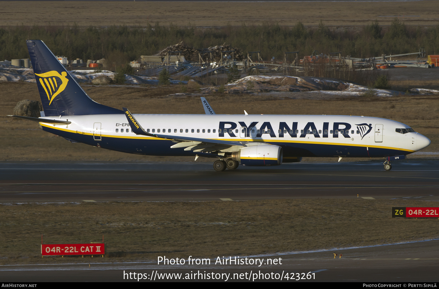 Aircraft Photo of EI-EPB | Boeing 737-8AS | Ryanair | AirHistory.net #423261