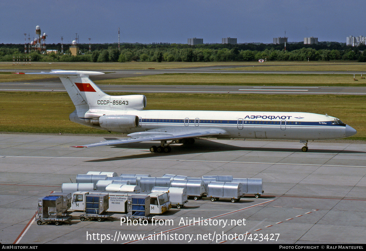 Aircraft Photo of CCCP-85643 | Tupolev Tu-154M | Aeroflot | AirHistory.net #423427