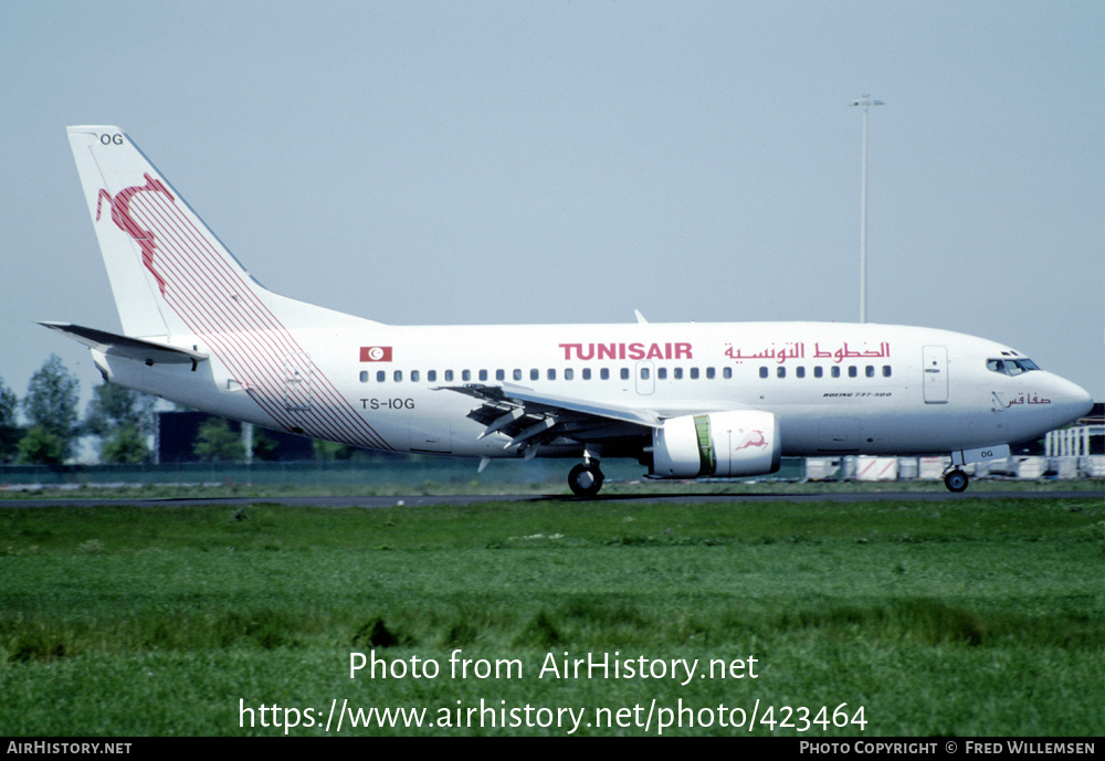 Aircraft Photo of TS-IOG | Boeing 737-5H3 | Tunisair | AirHistory.net #423464