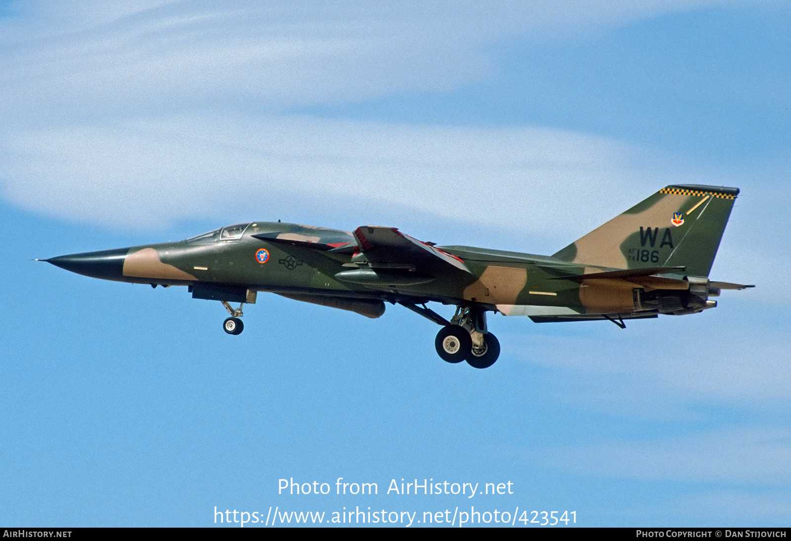 Aircraft Photo of 74-0186 / AF74-186 | General Dynamics F-111F Aardvark | USA - Air Force | AirHistory.net #423541