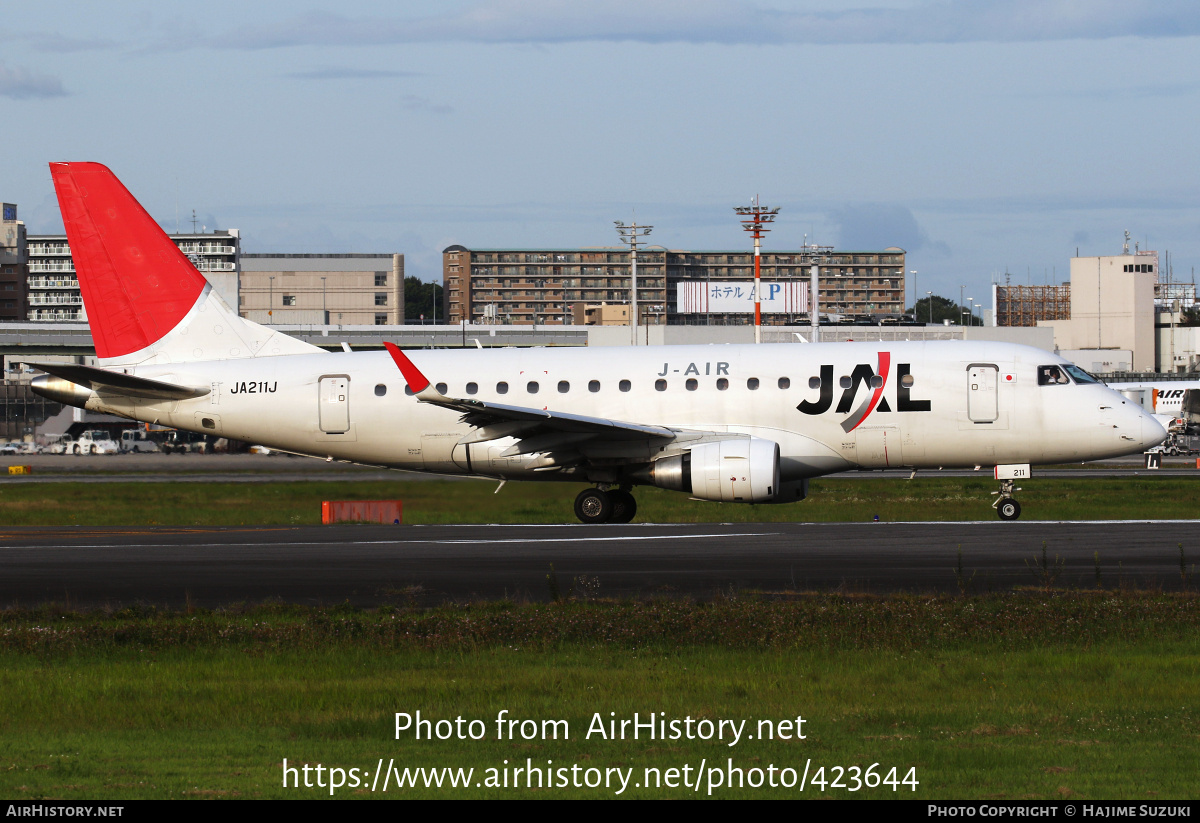 Aircraft Photo of JA211J | Embraer 170STD (ERJ-170-100STD) | Japan Airlines - JAL | AirHistory.net #423644