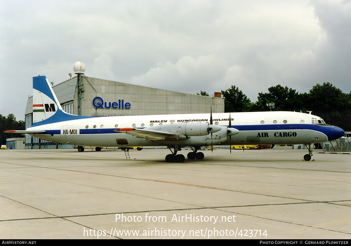 Aircraft Photo of HA-MOI | Ilyushin Il-18D | Malév - Hungarian Airlines Air Cargo | AirHistory.net #423714