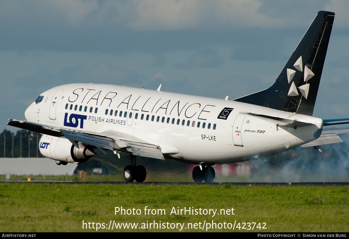 Aircraft Photo of SP-LKE | Boeing 737-55D | LOT Polish Airlines - Polskie Linie Lotnicze | AirHistory.net #423742