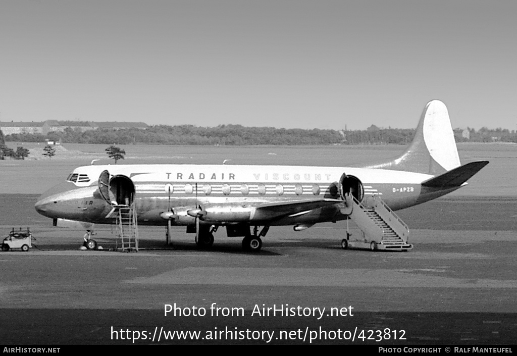 Aircraft Photo of G-APZB | Vickers 707 Viscount | Tradair | AirHistory.net #423812