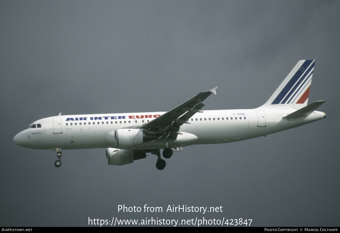 Aircraft Photo of F-GHQL | Airbus A320-211 | Air Inter Europe | AirHistory.net #423847