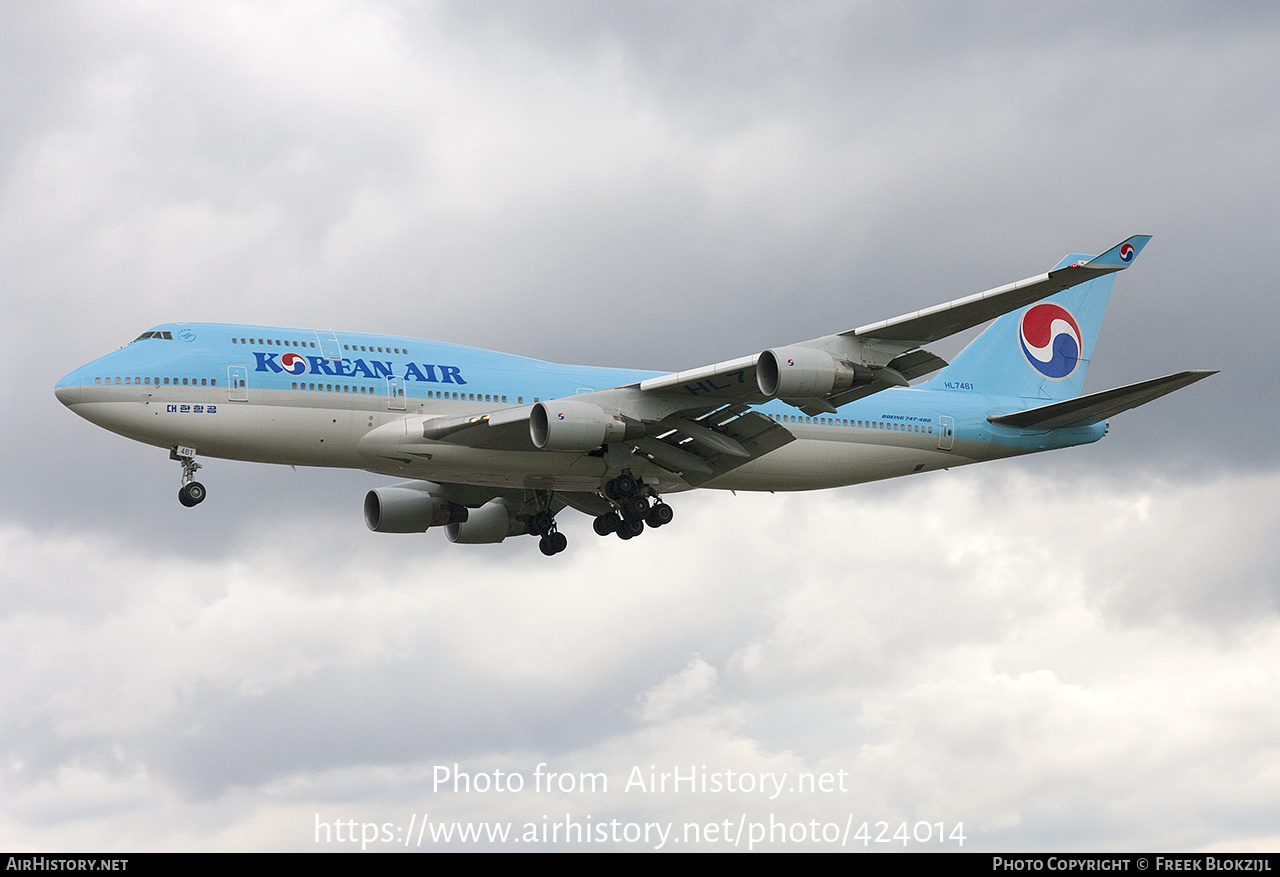 Aircraft Photo of HL7461 | Boeing 747-4B5 | Korean Air | AirHistory.net #424014