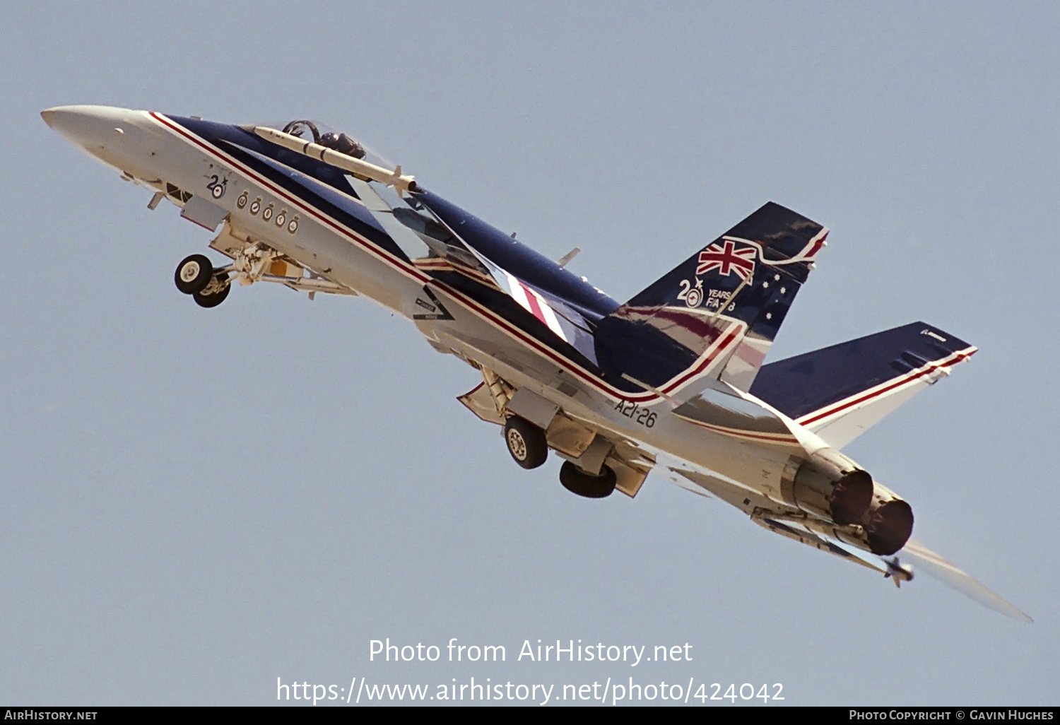 Aircraft Photo of A21-26 | McDonnell Douglas F/A-18A Hornet | Australia - Air Force | AirHistory.net #424042