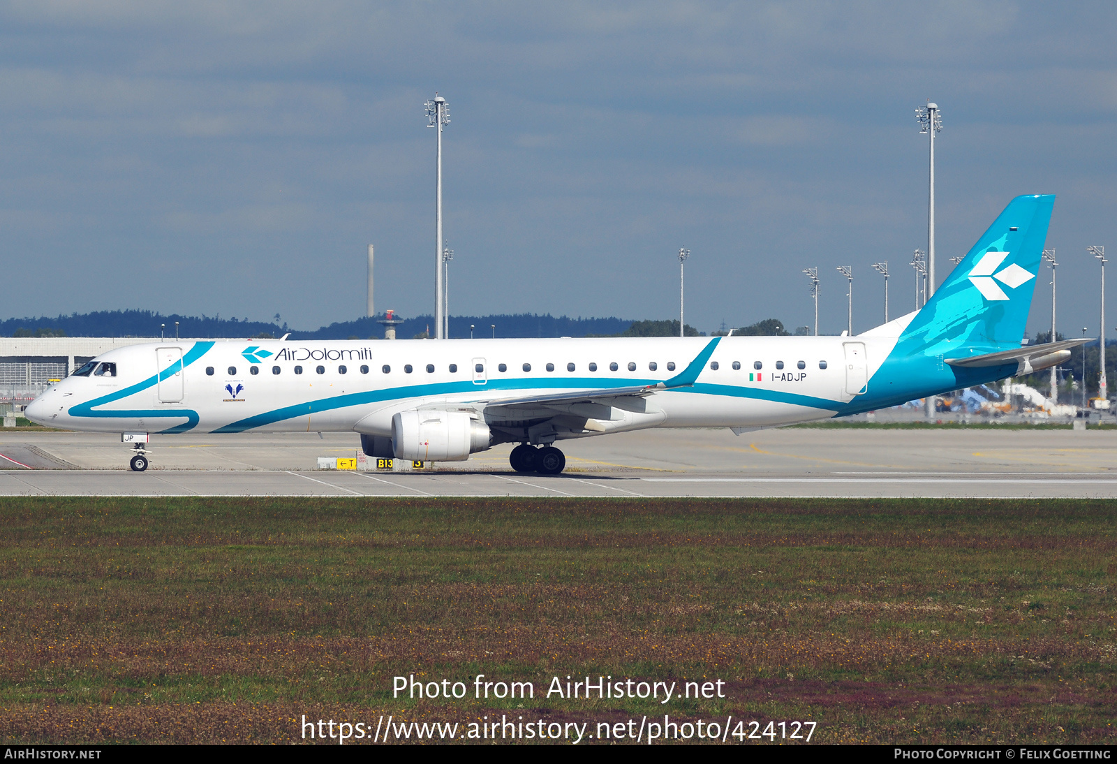 Aircraft Photo of I-ADJP | Embraer 195LR (ERJ-190-200LR) | Air Dolomiti | AirHistory.net #424127