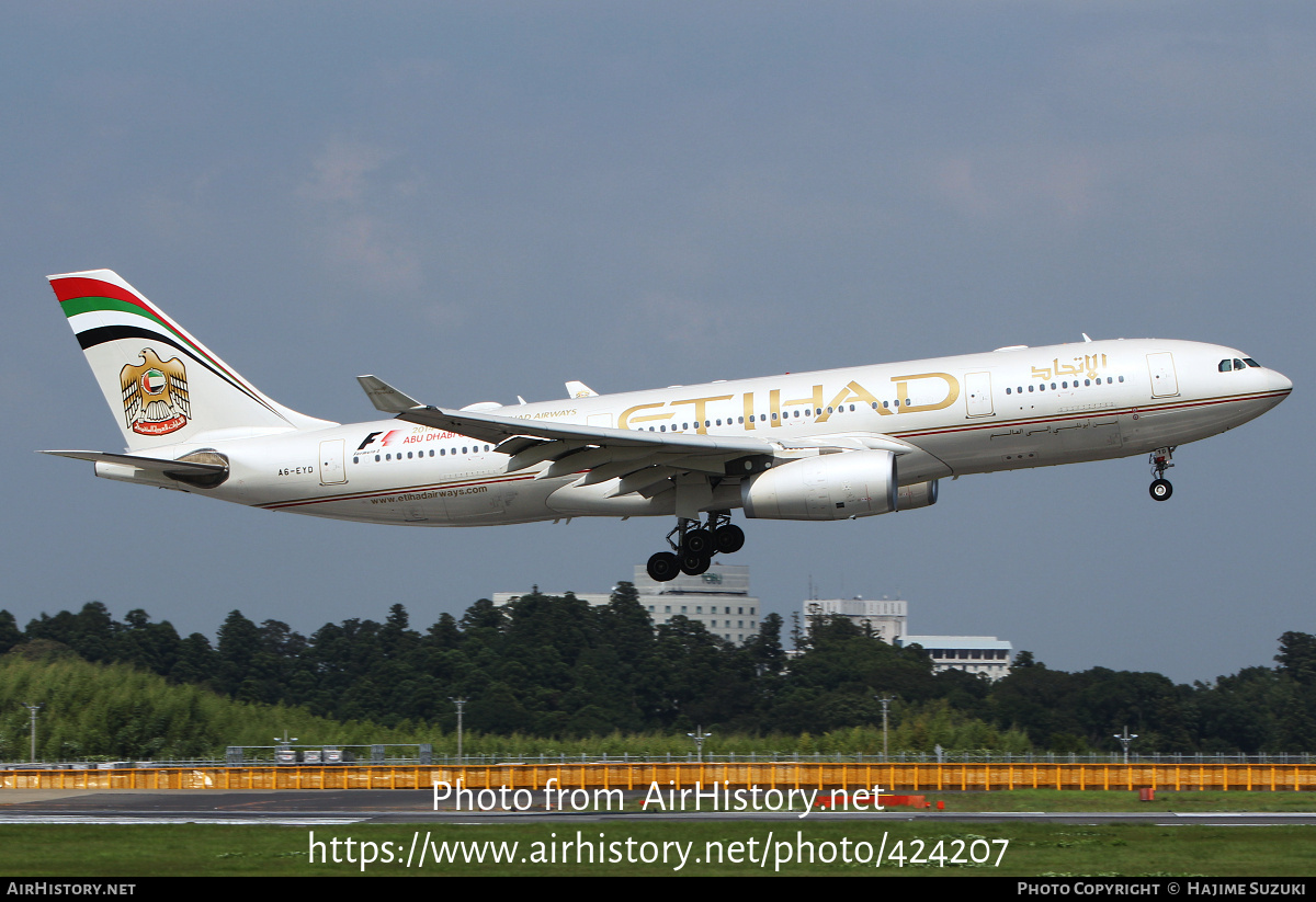 Aircraft Photo of A6-EYD | Airbus A330-243 | Etihad Airways | AirHistory.net #424207