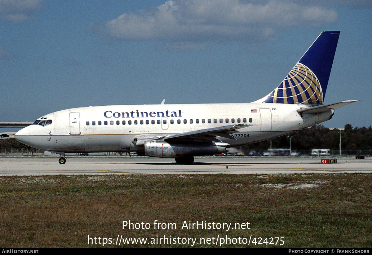 Aircraft Photo of N77204 | Boeing 737-130 | Continental Airlines | AirHistory.net #424275