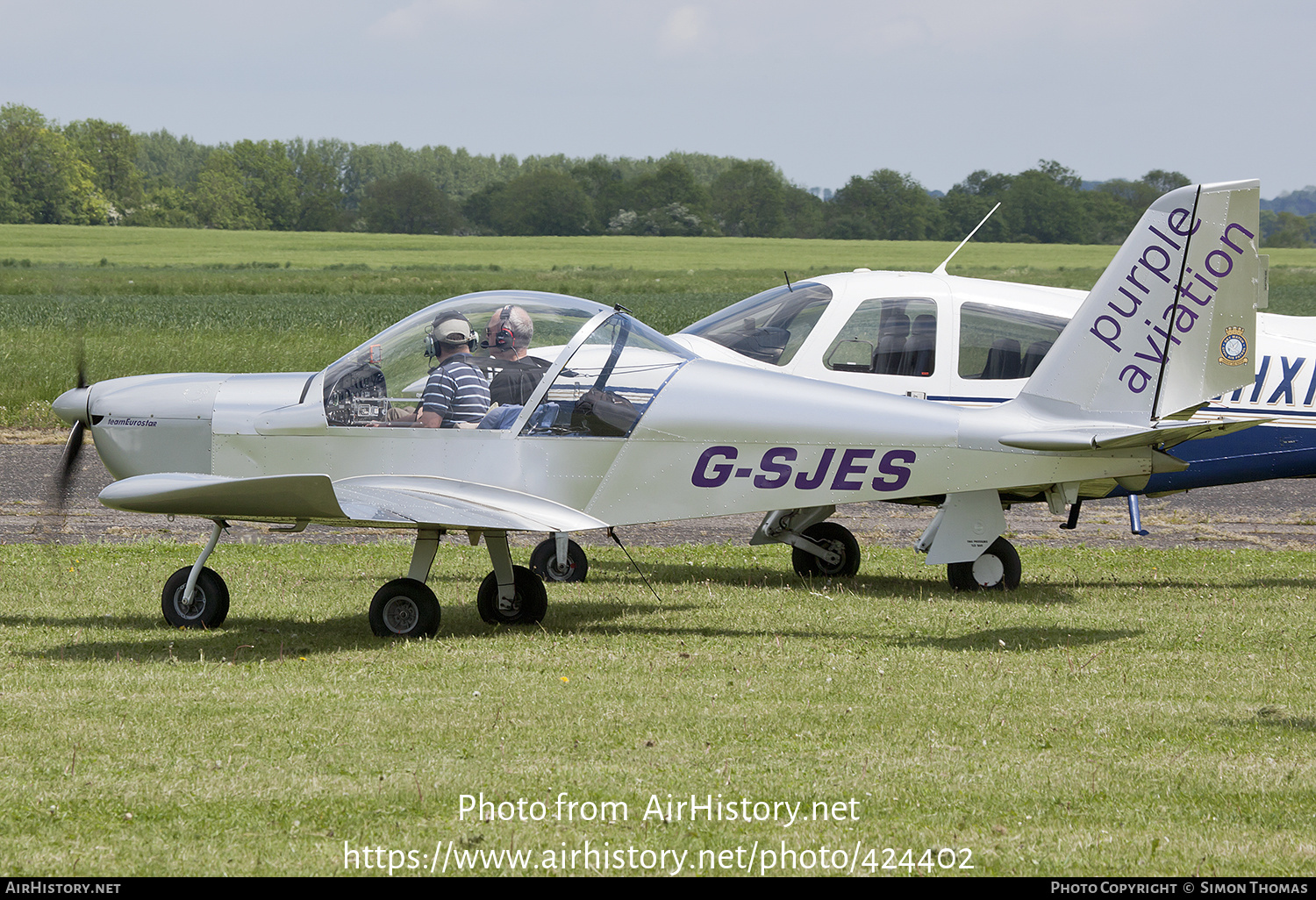 Aircraft Photo of G-SJES | Cosmik EV-97 TeamEurostar UK | Purple Aviation | AirHistory.net #424402