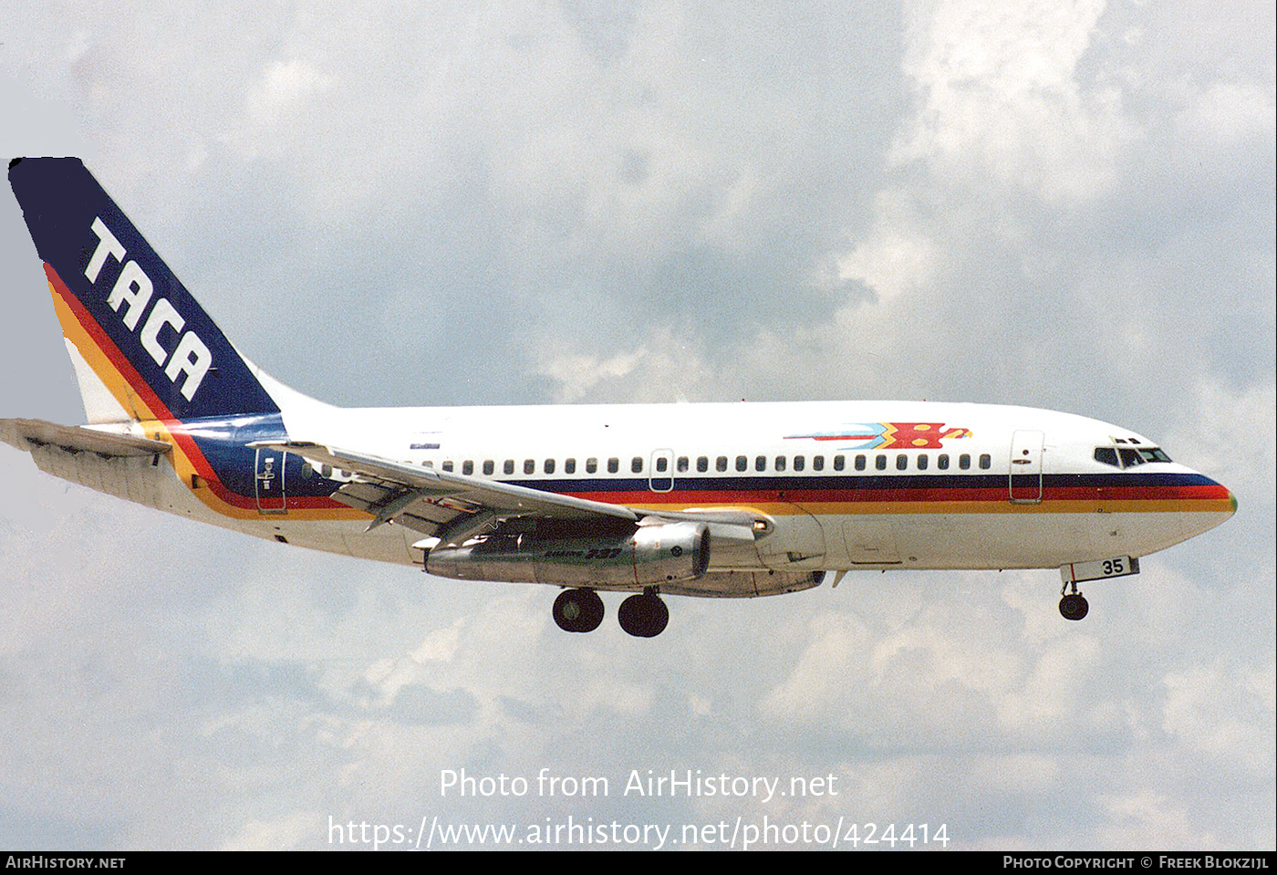 Aircraft Photo of N135TA | Boeing 737-222 | TACA - Transportes Aéreos Centro Americanos | AirHistory.net #424414