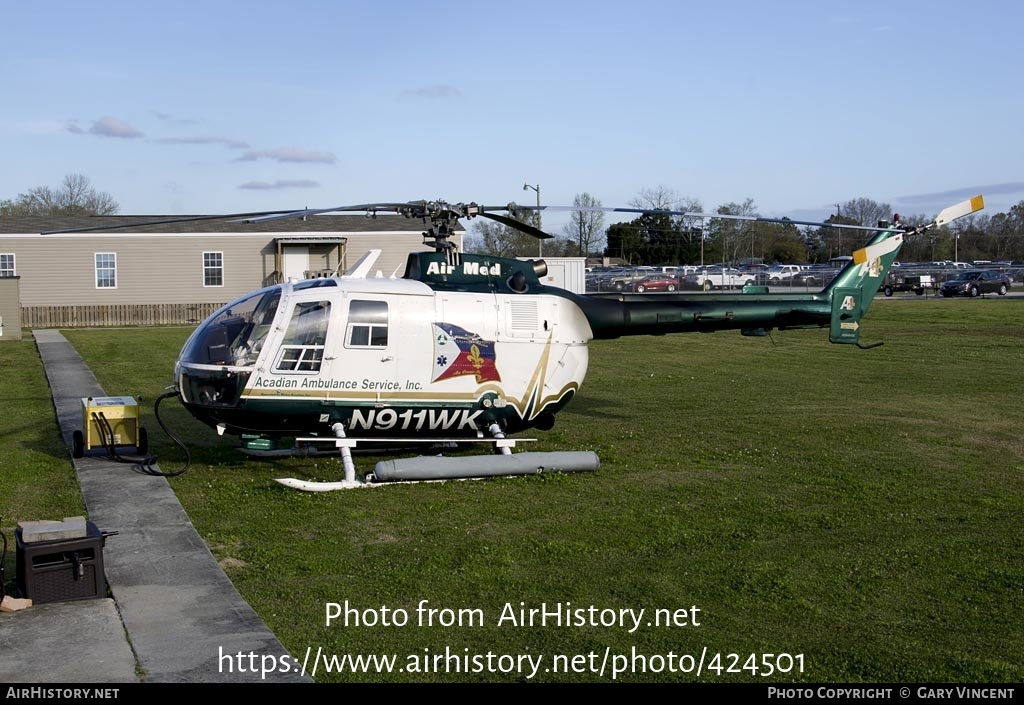 Aircraft Photo of N911WK | MBB BO-105CBS-4 | Acadian Ambulance Service | AirHistory.net #424501