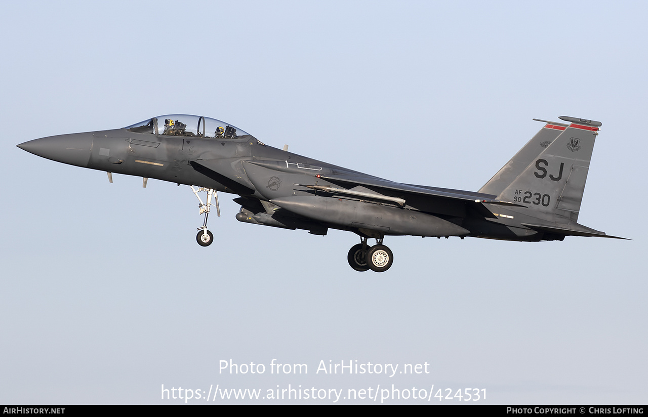 Aircraft Photo of 90-0230 / AF90-230 | Boeing F-15E Strike Eagle | USA - Air Force | AirHistory.net #424531