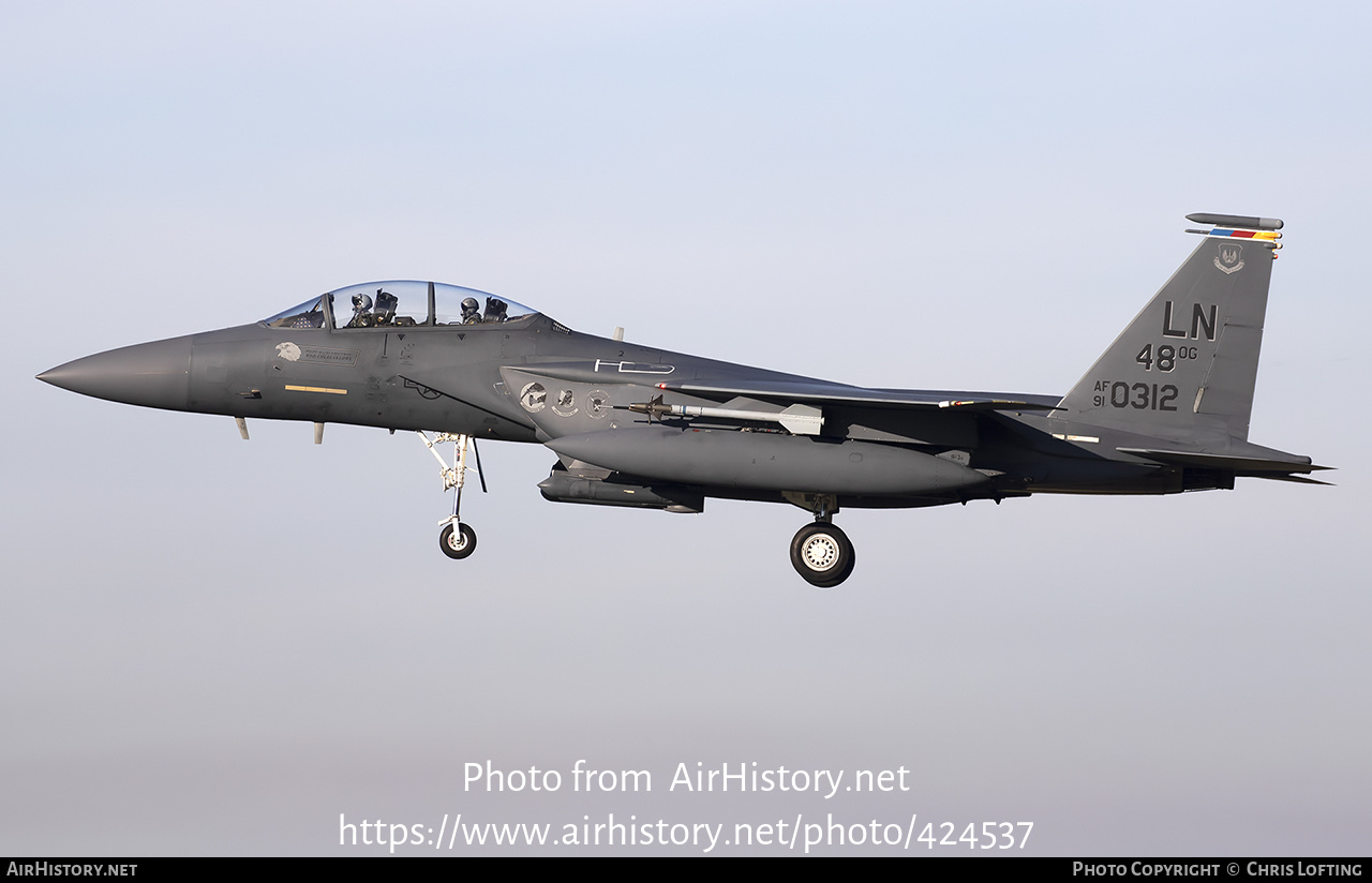 Aircraft Photo of 91-0312 / AF91-312 | McDonnell Douglas F-15E Strike ...
