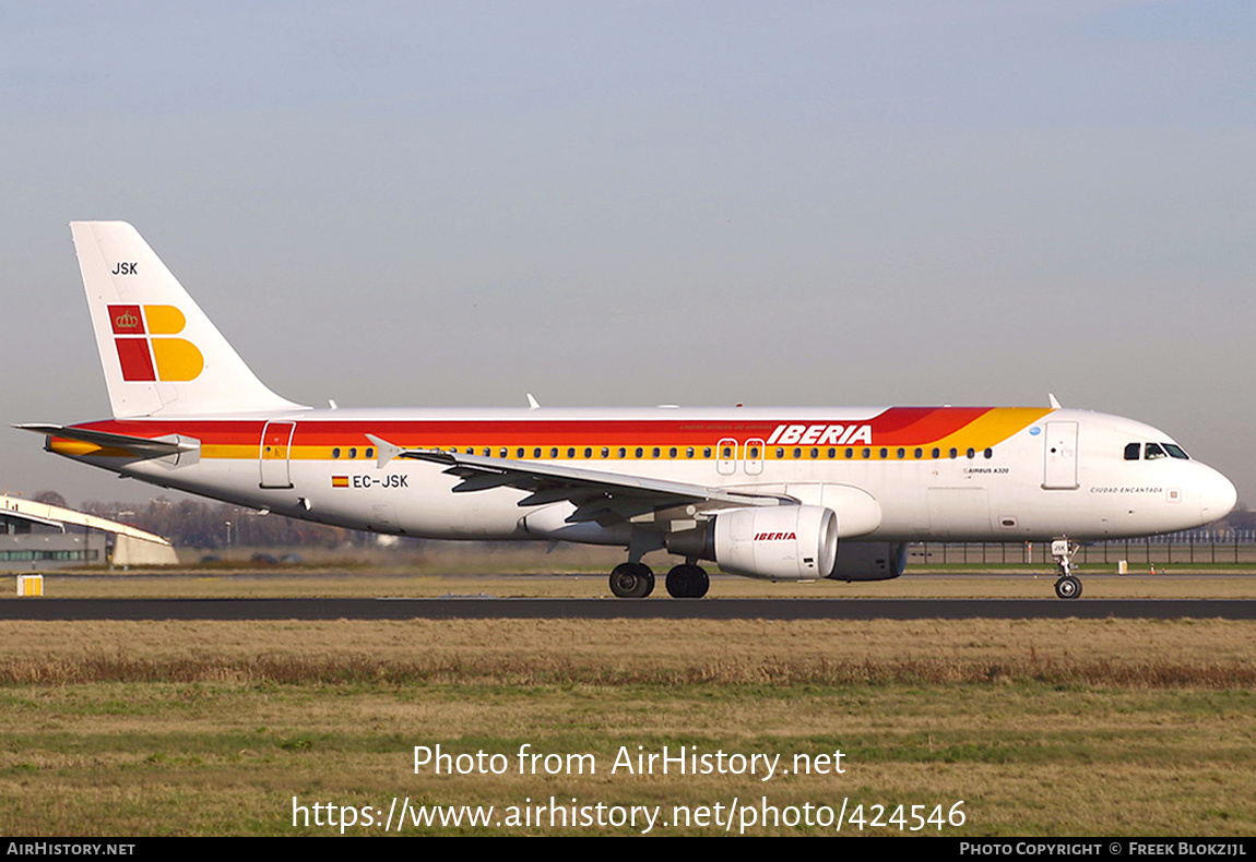 Aircraft Photo of EC-JSK | Airbus A320-214 | Iberia | AirHistory.net #424546