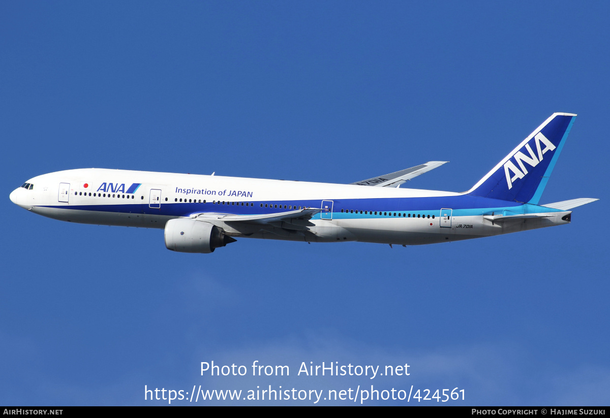 Aircraft Photo of JA701A | Boeing 777-281 | All Nippon Airways - ANA | AirHistory.net #424561