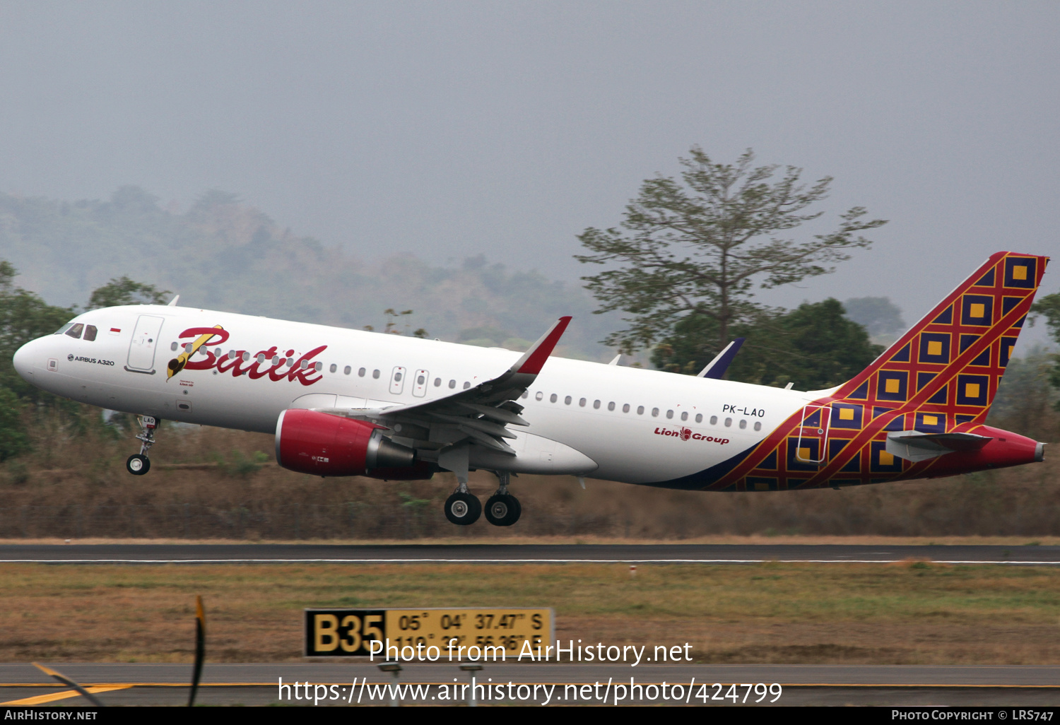 Aircraft Photo of PK-LAO | Airbus A320-214 | Batik Air | AirHistory.net #424799