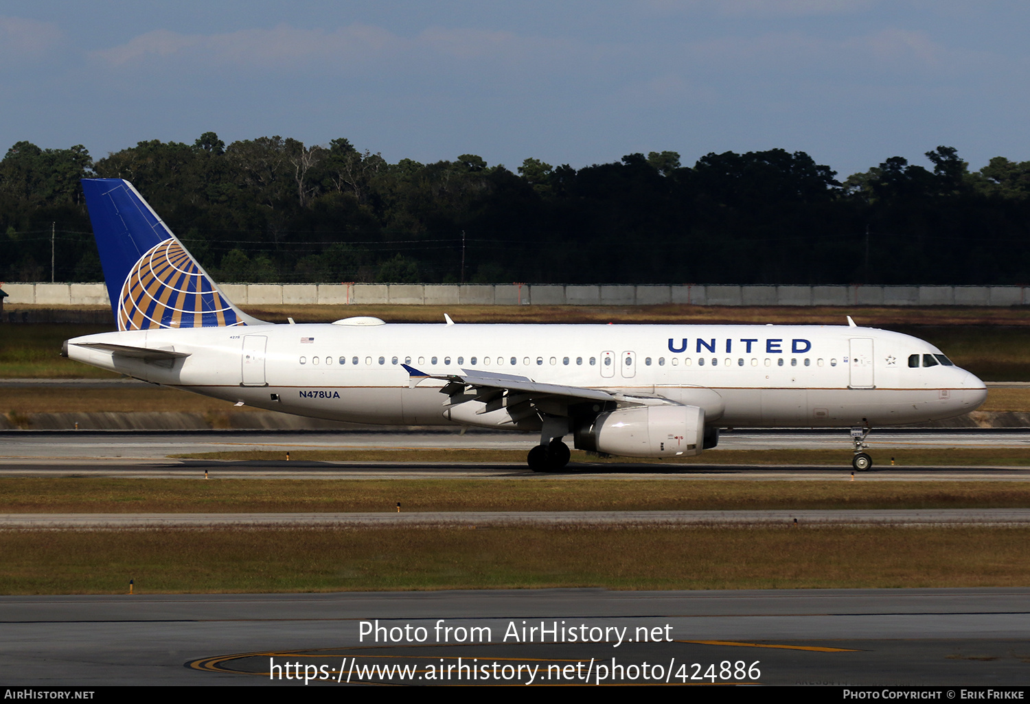 Aircraft Photo of N478UA | Airbus A320-232 | United Airlines | AirHistory.net #424886