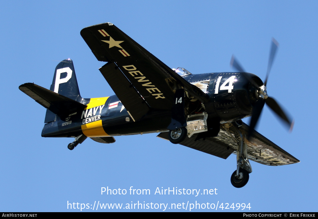 Aircraft Photo of N14WB / NX14WB / 122619 | Grumman F8F-2 Bearcat | USA - Navy | AirHistory.net #424994