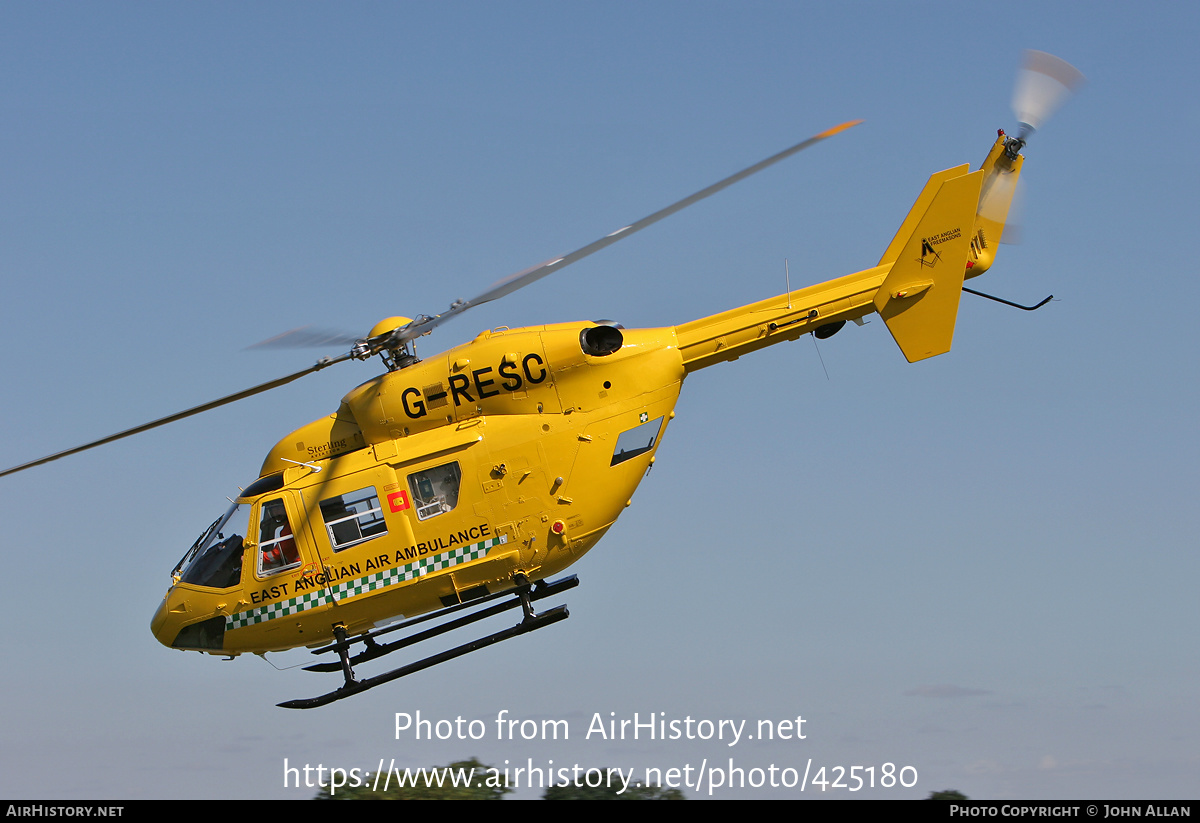 Aircraft Photo of G-RESC | Eurocopter-Kawasaki BK-117C-1 | East Anglian Air Ambulance | AirHistory.net #425180