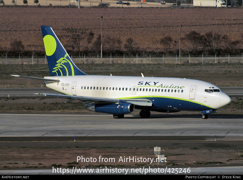 Aircraft Photo of CC-CVI | Boeing 737-2Q3/Adv | Sky Airline | AirHistory.net #425246