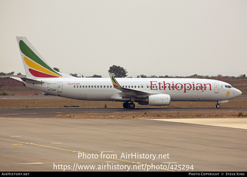 Aircraft Photo of ET-APF | Boeing 737-860 | Ethiopian Airlines | AirHistory.net #425294