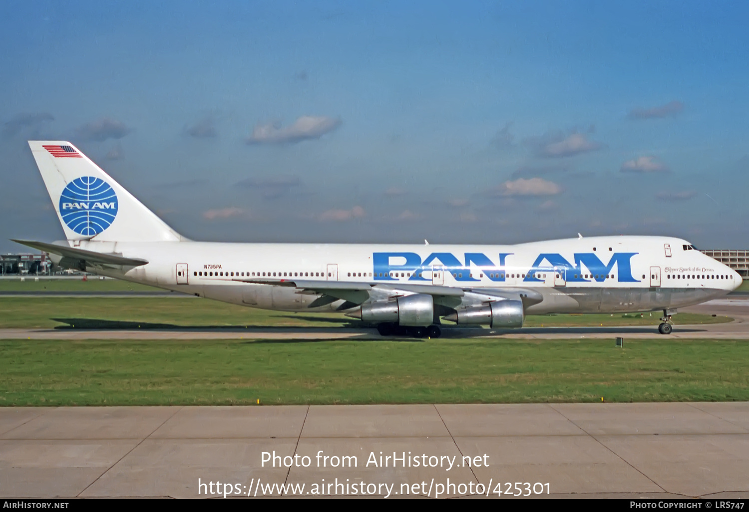 Aircraft Photo of N735PA | Boeing 747-121 | Pan American World Airways - Pan Am | AirHistory.net #425301