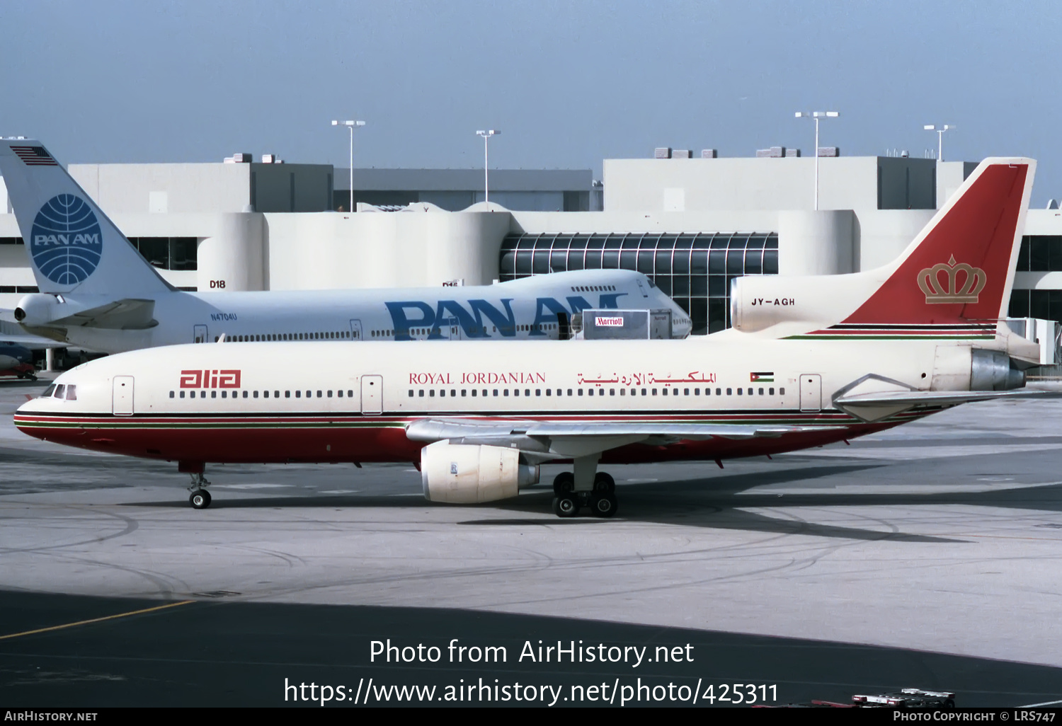 Aircraft Photo of JY-AGH | Lockheed L-1011-385-3 TriStar 500 | Alia - The Royal Jordanian Airline | AirHistory.net #425311