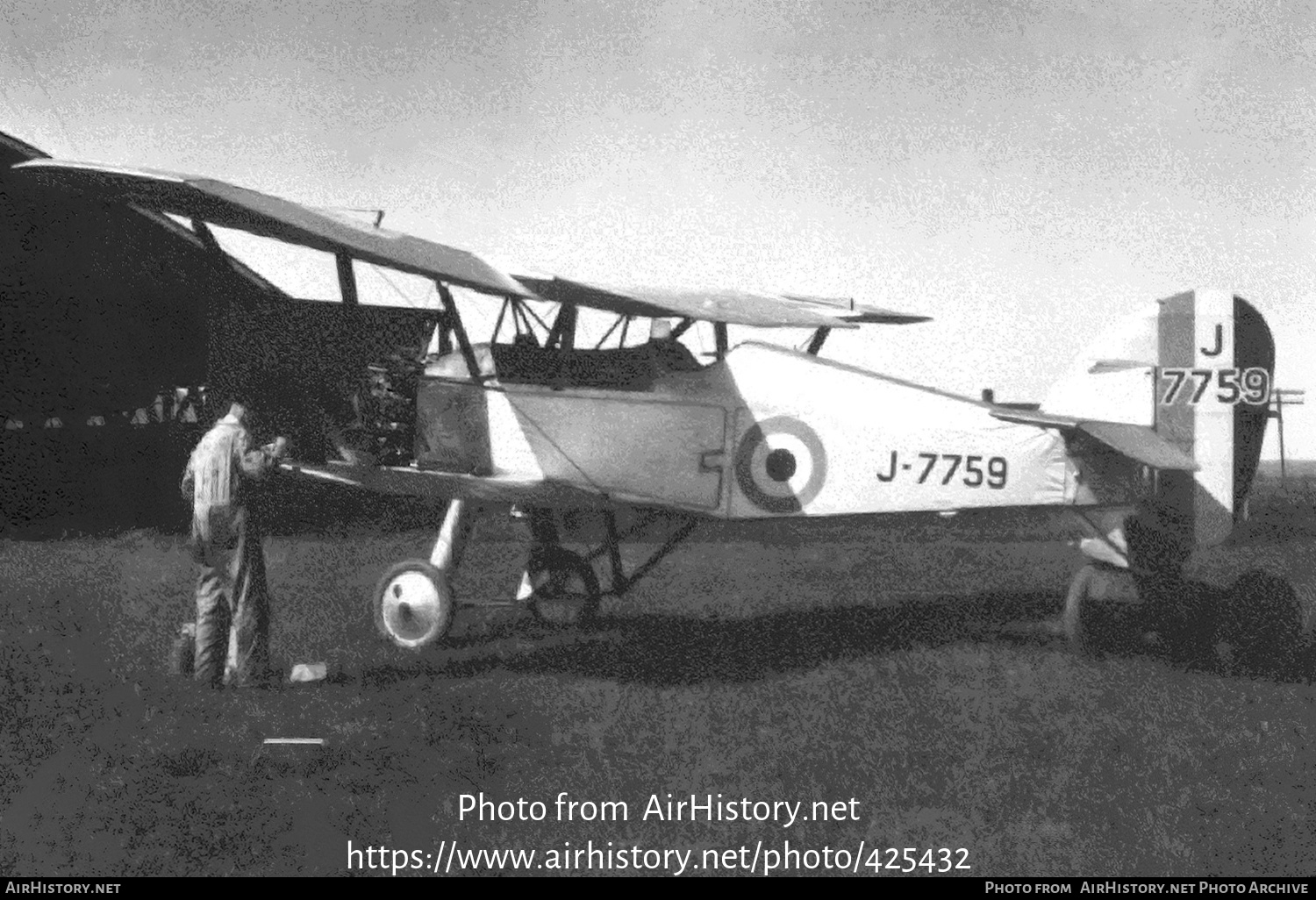 Aircraft Photo of J7759 | Armstrong Whitworth Siskin Mk3 | Canada - Air Force | AirHistory.net #425432