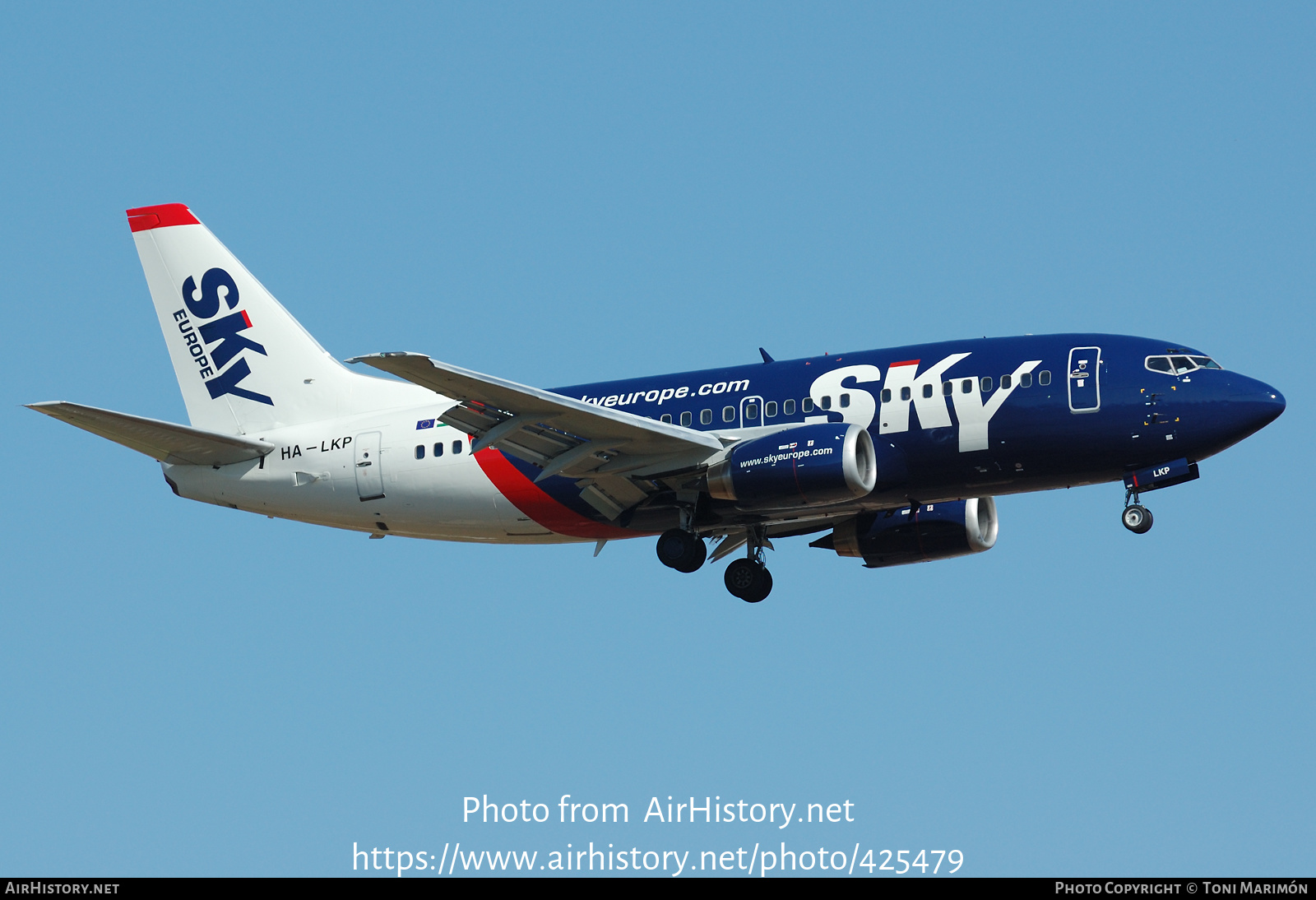 Aircraft Photo of HA-LKP | Boeing 737-5Y0 | SkyEurope Airlines | AirHistory.net #425479