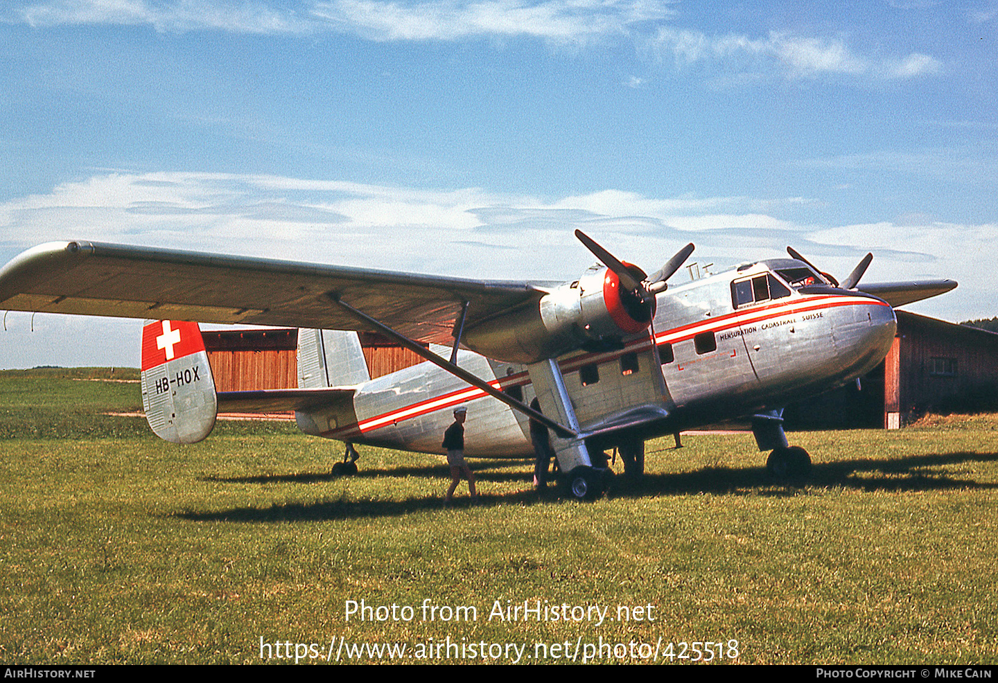 Aircraft Photo of HB-HOX | Scottish Aviation Twin Pioneer Series 1 | Schweizerische Grundbuchvermessung / Mensuration Cadastrale Suisse | AirHistory.net #425518