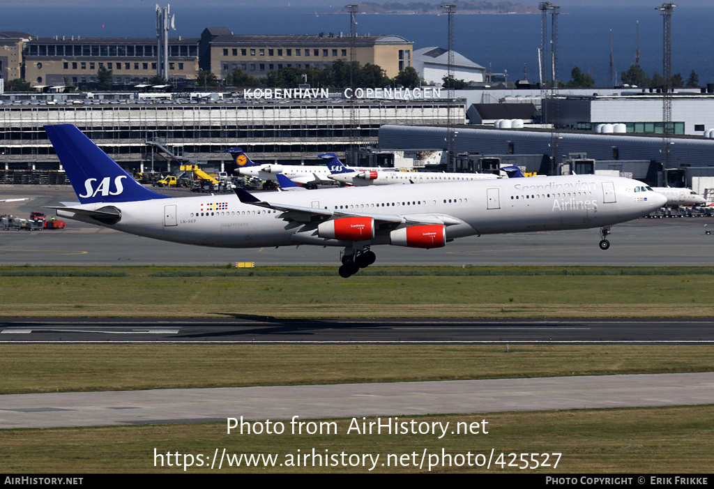 Aircraft Photo of LN-RKP | Airbus A340-313X | Scandinavian Airlines - SAS | AirHistory.net #425527