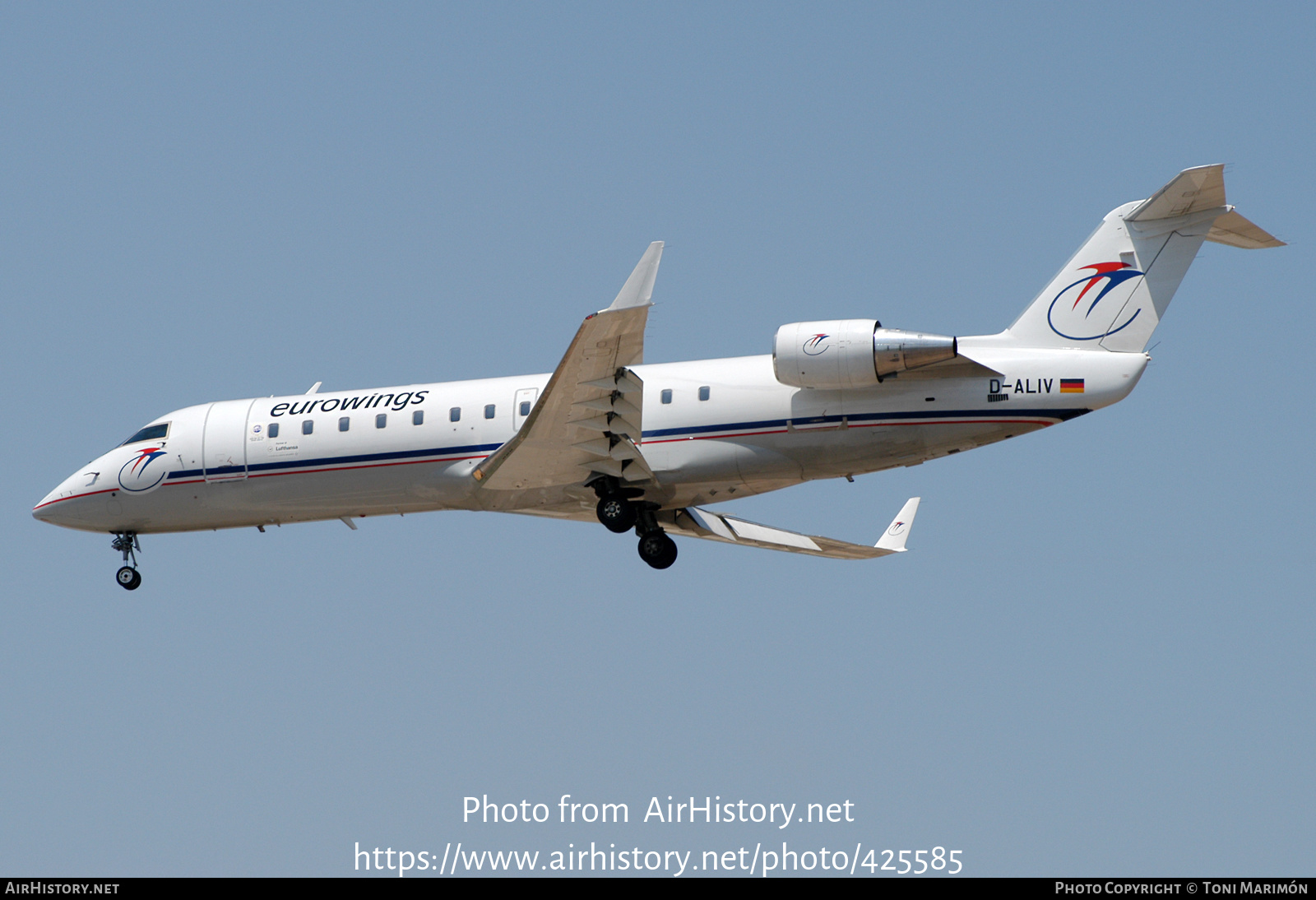 Aircraft Photo of D-ALIV | Bombardier CRJ-100ER (CL-600-2B19) | Eurowings | AirHistory.net #425585