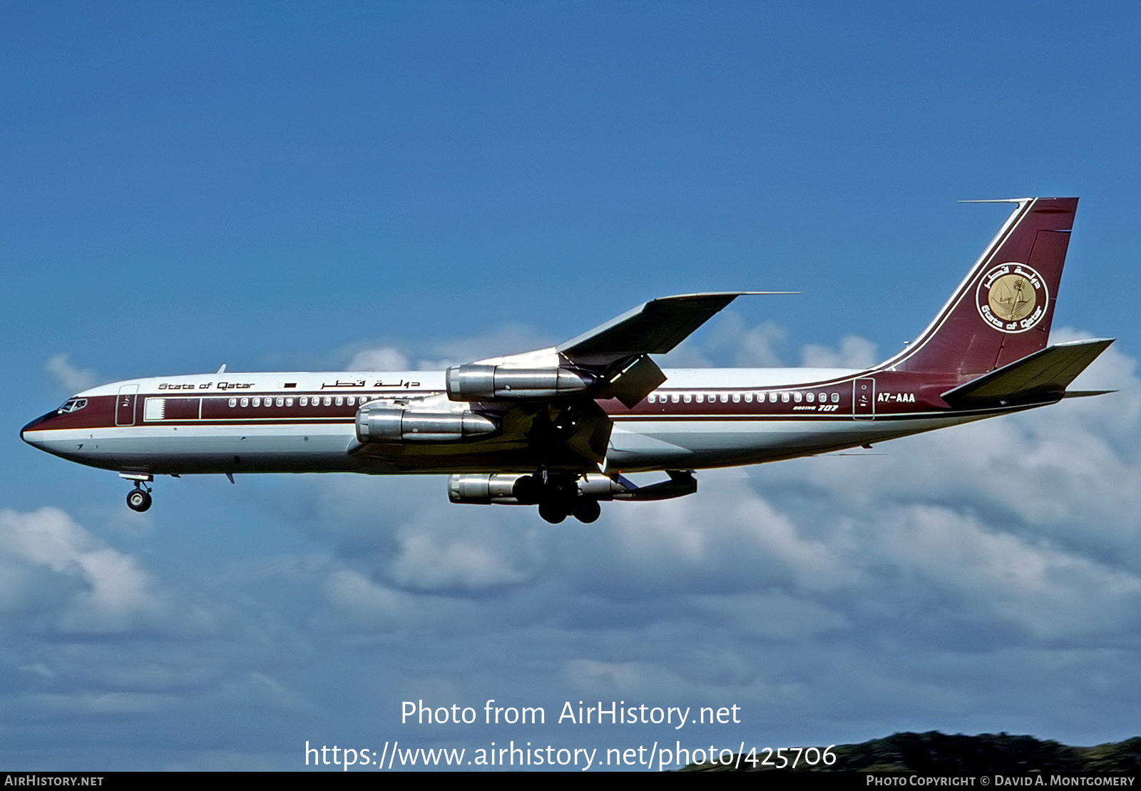 Aircraft Photo of A7-AAA | Boeing 707-3P1C | State of Qatar | AirHistory.net #425706