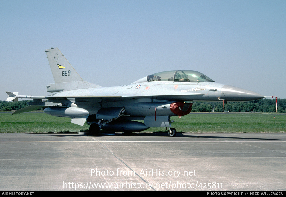 Aircraft Photo of 689 | General Dynamics F-16B Fighting Falcon | Norway - Air Force | AirHistory.net #425811