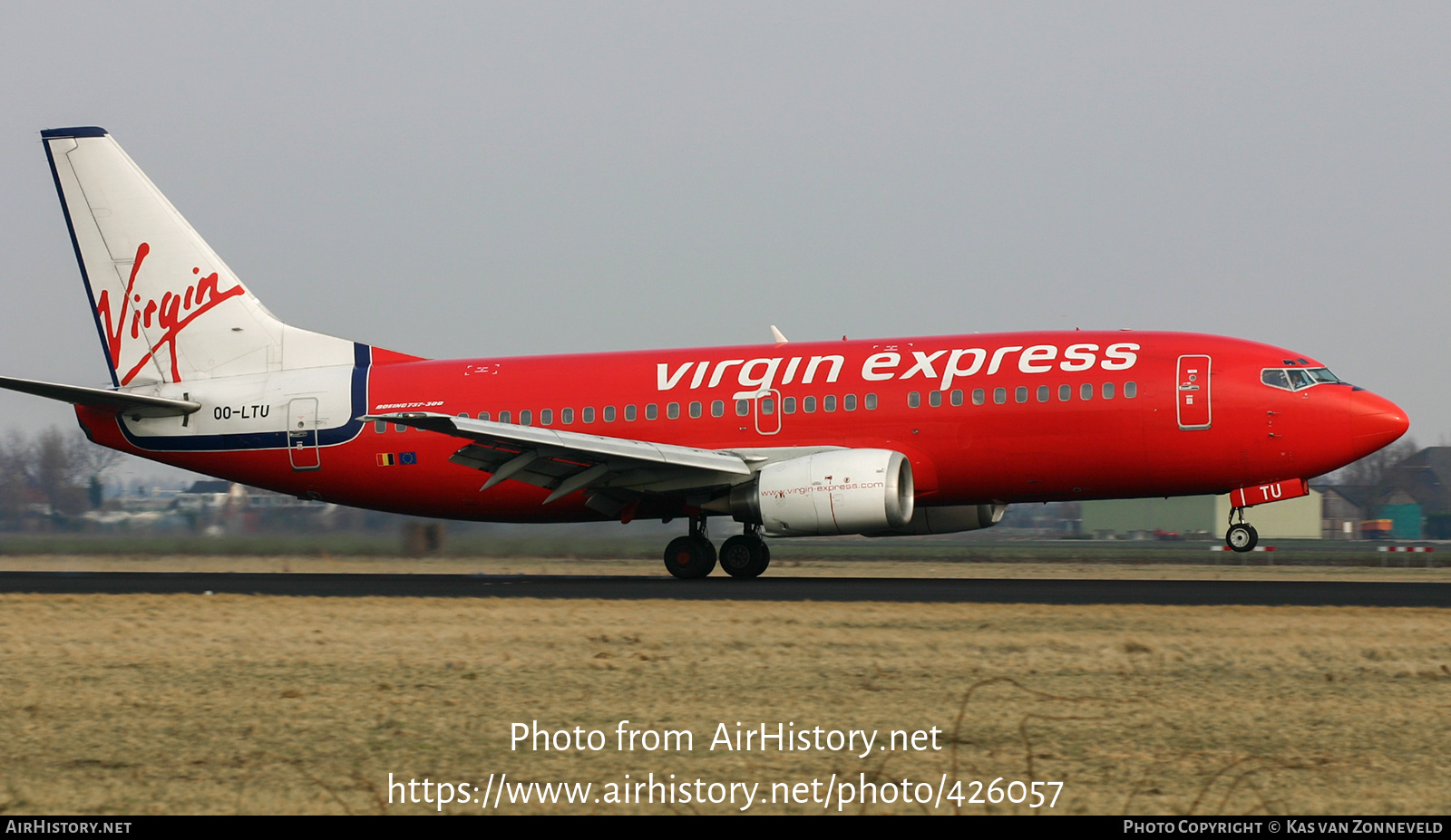 Aircraft Photo of OO-LTU | Boeing 737-33A | Virgin Express | AirHistory.net #426057