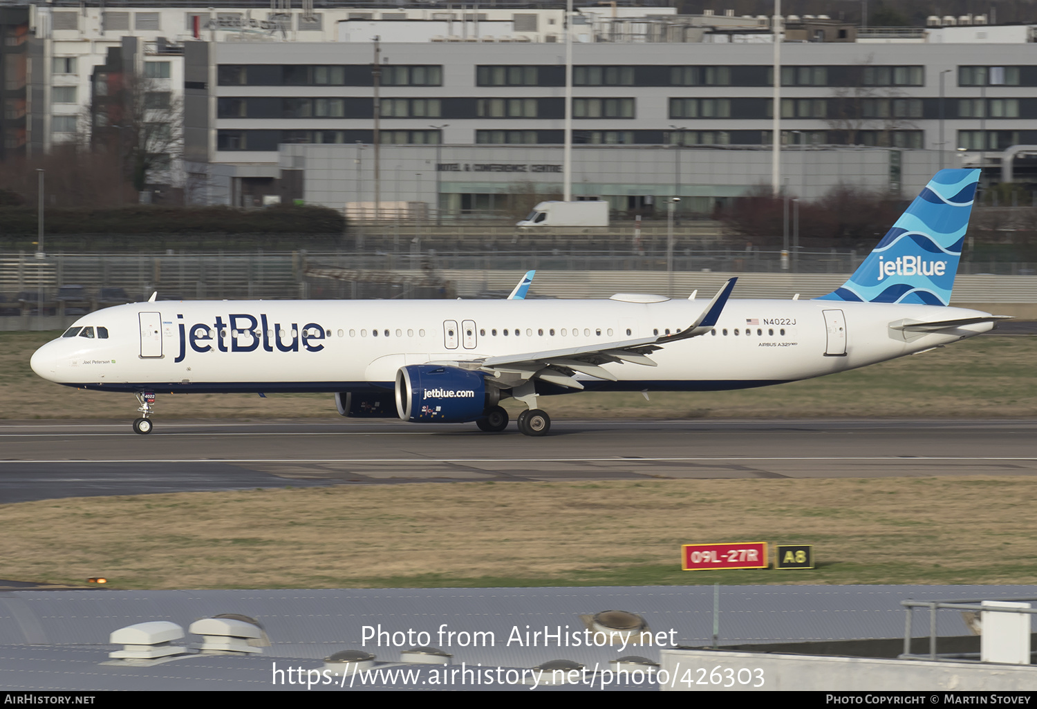 Aircraft Photo of N4022J | Airbus A321-271NXLR | JetBlue Airways | AirHistory.net #426303