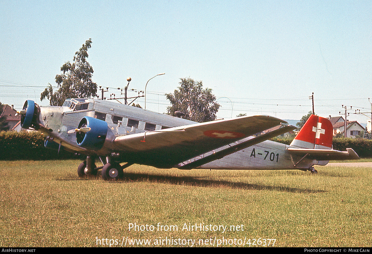 Aircraft Photo of A-701 | Junkers Ju 52/3m g4e | Switzerland - Air Force | AirHistory.net #426377