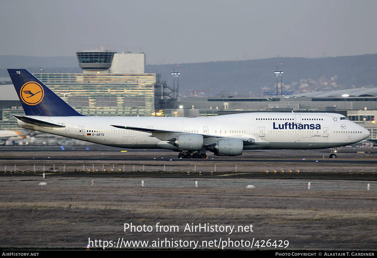 Aircraft Photo of D-ABYQ | Boeing 747-830 | Lufthansa | AirHistory.net #426429