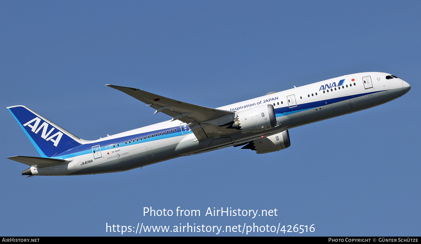 Aircraft Photo of JA836A | Boeing 787-9 Dreamliner | All Nippon Airways - ANA | AirHistory.net #426516