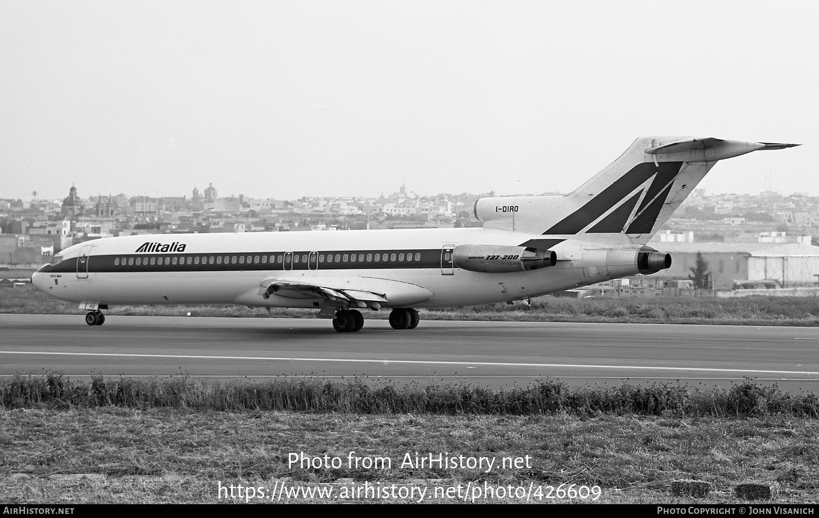 Aircraft Photo of I-DIRO | Boeing 727-243/Adv | Alitalia | AirHistory.net #426609