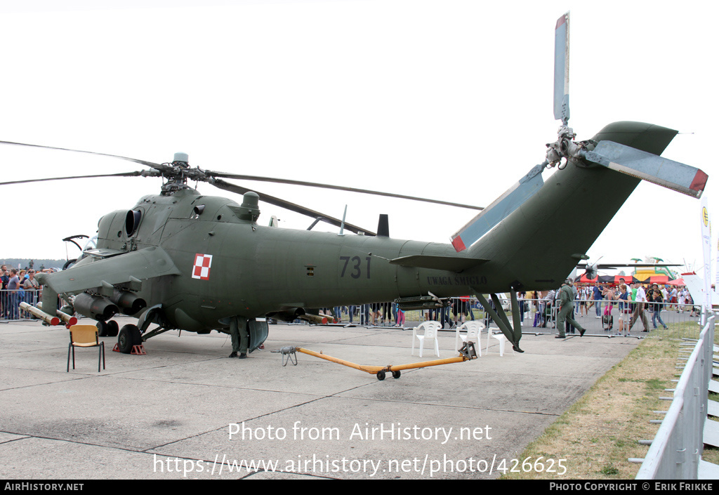 Aircraft Photo of 731 | Mil Mi-24V-1 | Poland - Air Force | AirHistory.net #426625