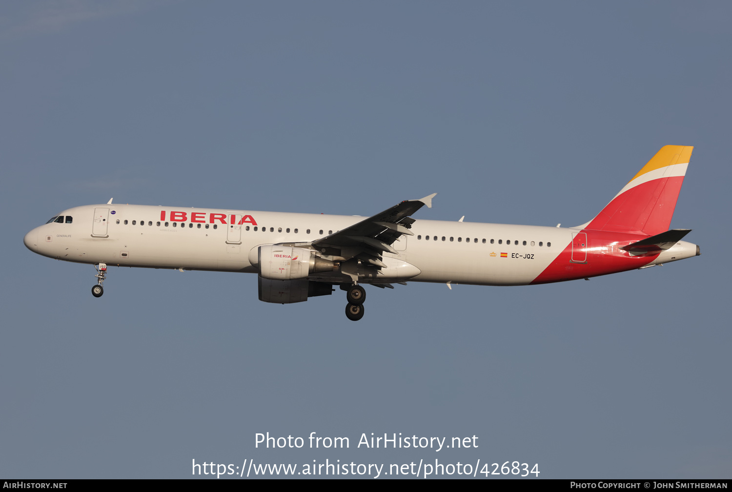 Aircraft Photo of EC-JQZ | Airbus A321-211 | Iberia | AirHistory.net #426834