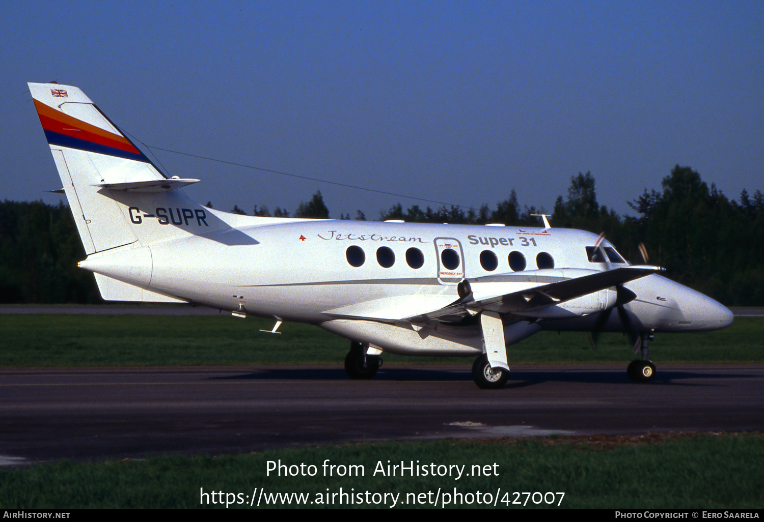 Aircraft Photo of G-SUPR | British Aerospace BAe-3201 Jetstream Super 31 | British Aerospace | AirHistory.net #427007