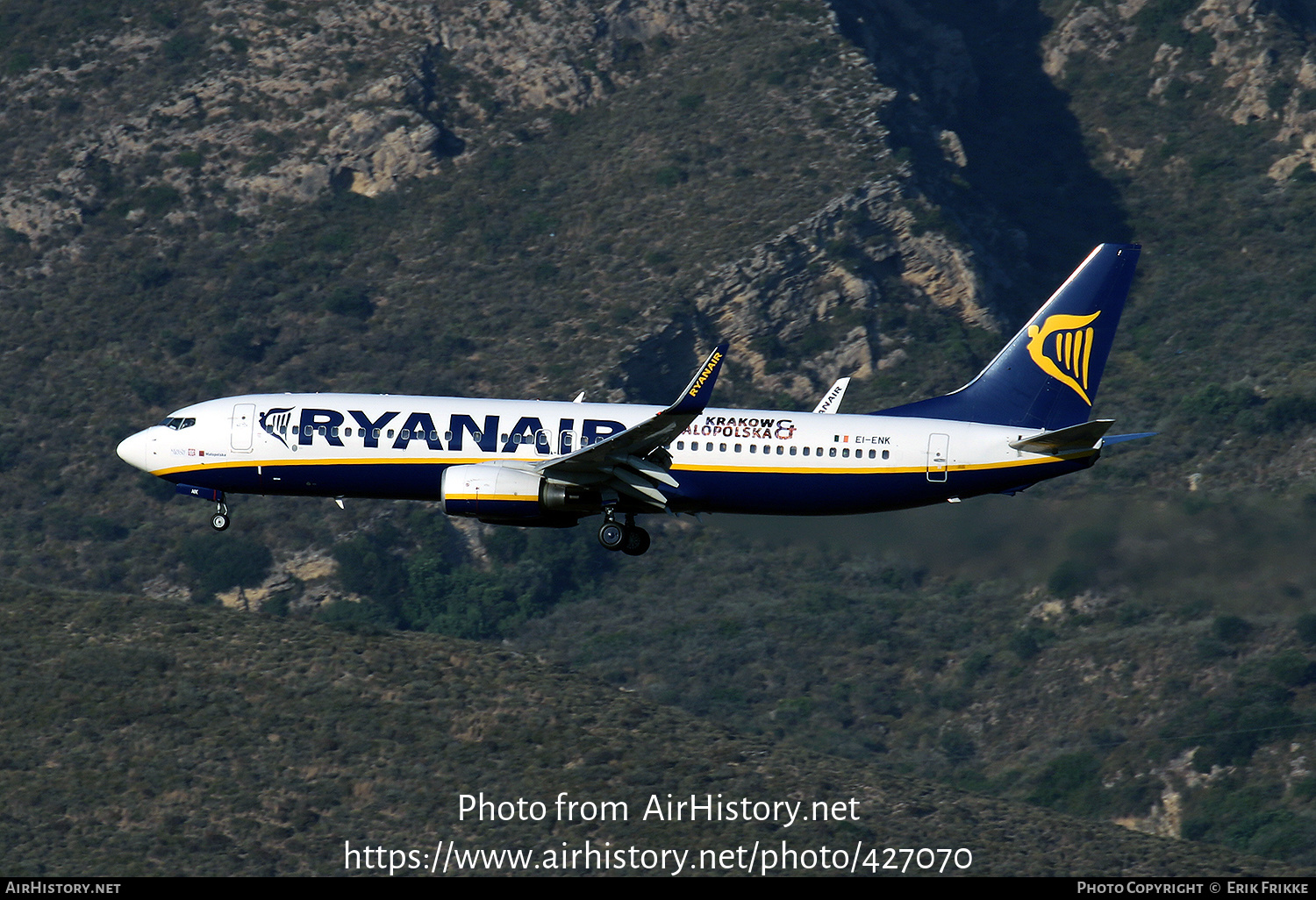 Aircraft Photo of EI-ENK | Boeing 737-8AS | Ryanair | AirHistory.net #427070