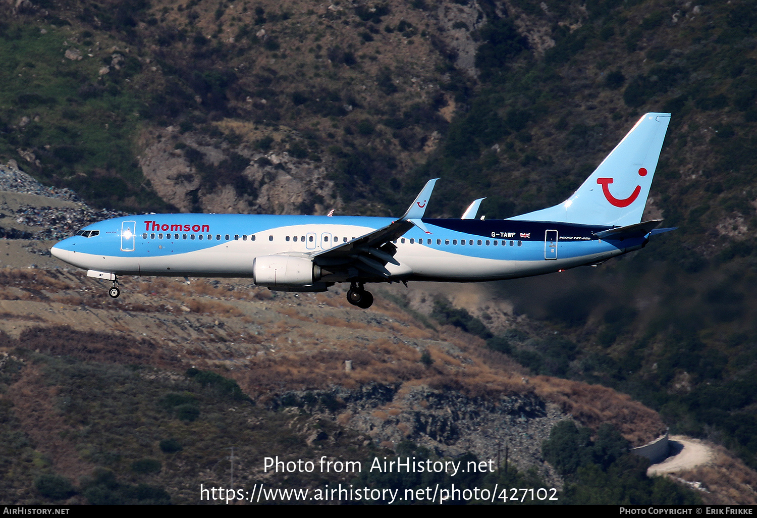 Aircraft Photo of G-TAWF | Boeing 737-8K5 | Thomson Airways | AirHistory.net #427102