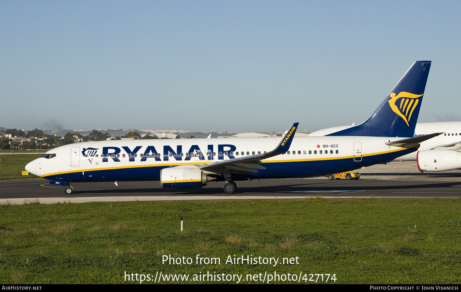 Aircraft Photo of 9H-QCC | Boeing 737-8AS | Ryanair | AirHistory.net #427174