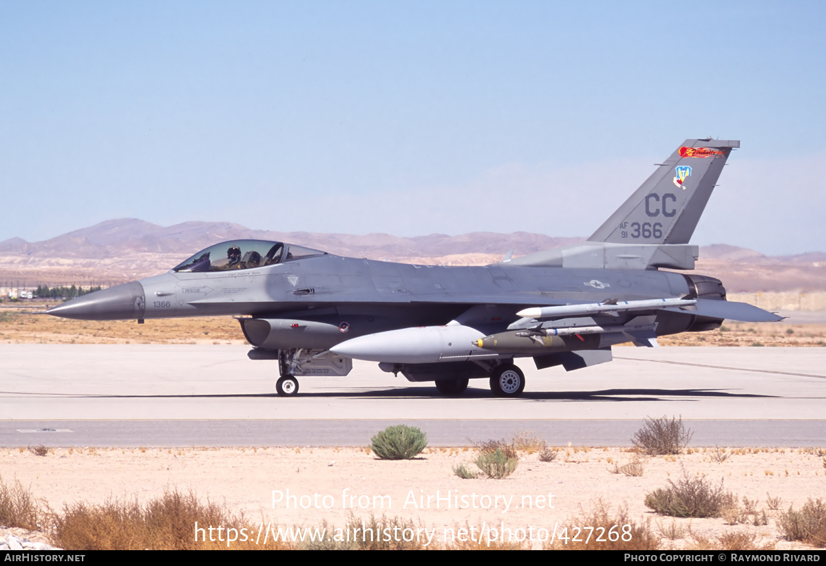 Aircraft Photo of 91-0366 / AF91-366 | Lockheed F-16CM Fighting Falcon | USA - Air Force | AirHistory.net #427268