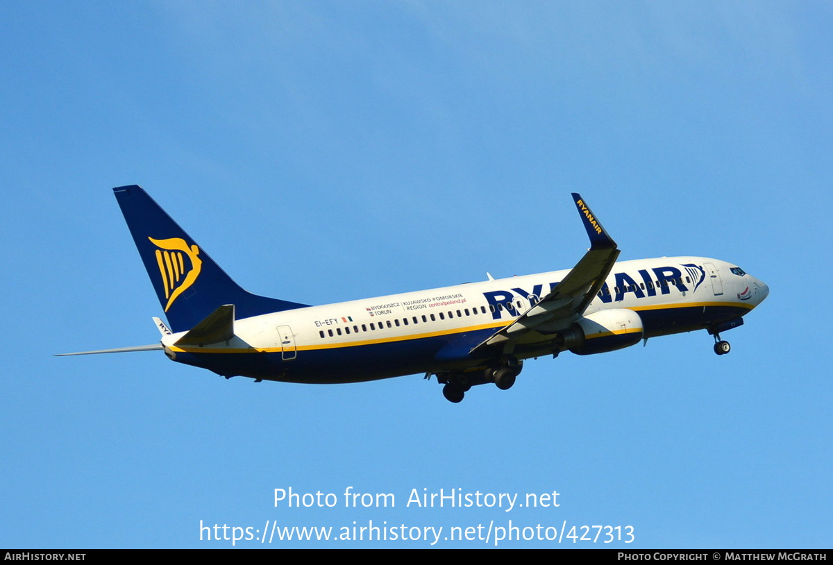 Aircraft Photo of EI-EFY | Boeing 737-8AS | Ryanair | AirHistory.net #427313